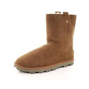 NEW TOMMY BAHAMA CHESTNUT SUEDE SHERPA LINED BOOTS AFET WOMENS 10